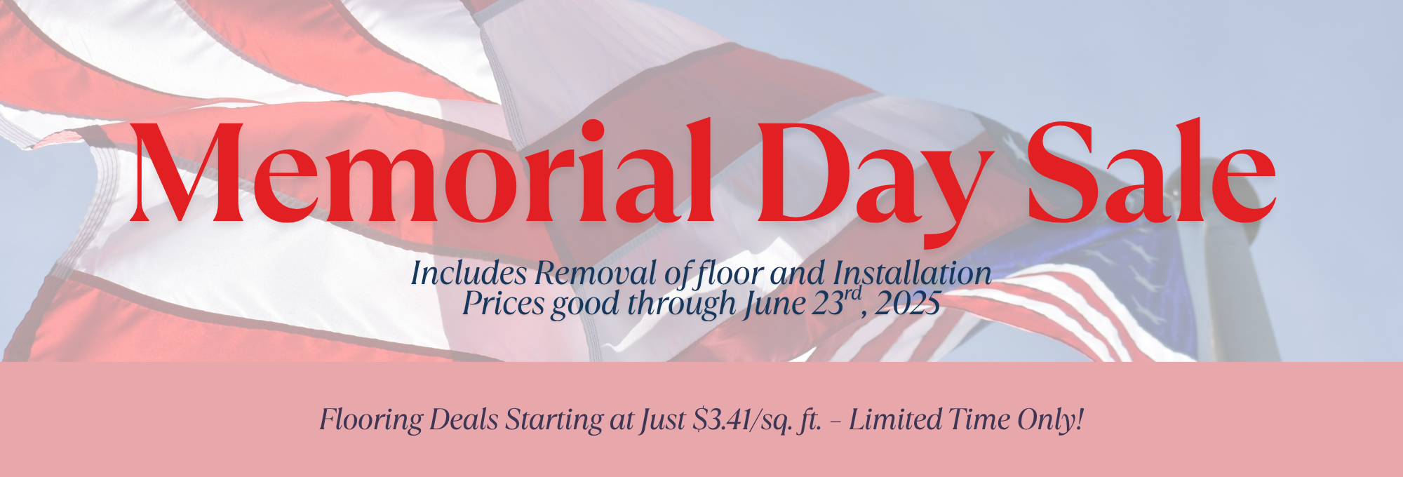 Memorial Day Sale from Majestic Floors And More LLC